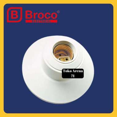Fitting Lampu BROCO 12101 Fitting Bulat Putih BROCO Fitting Lampu BROCO Gracio