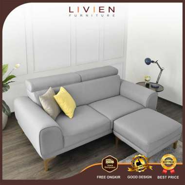 Livien Sofa - Sofa Ruang Tamu - Sofa Minimalis Modern - SOFA EXSURGO -GREY