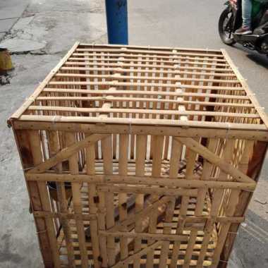 kandang ayam bambu,kurungan ayam bambu khusus (grab instant )