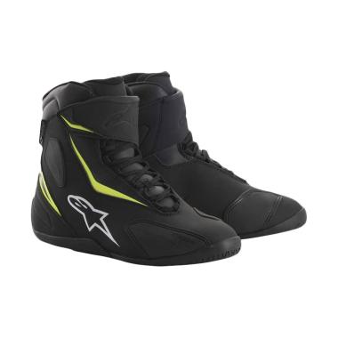 Alpinestars Fastback 2 Drystar Sepatu Boot 41 Black Yellow Fluo