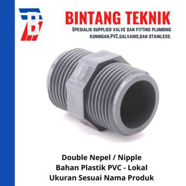 Double Nepel PVC 1 1/4" inch Lokal PVC