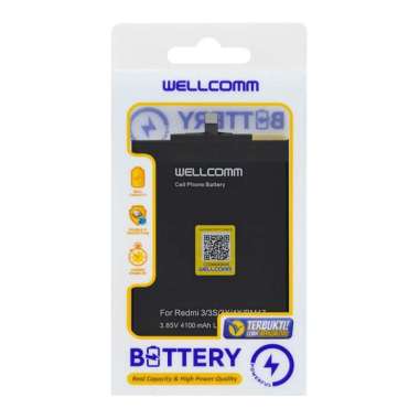 Wellcomm BATTERY DOUBLE IC XIAOMI REDMI 3/3S/3X/4X /BM47 Original