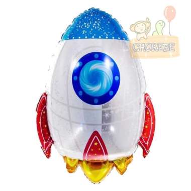 Balon Foil Rocket Roket Luar Angkasa Mini