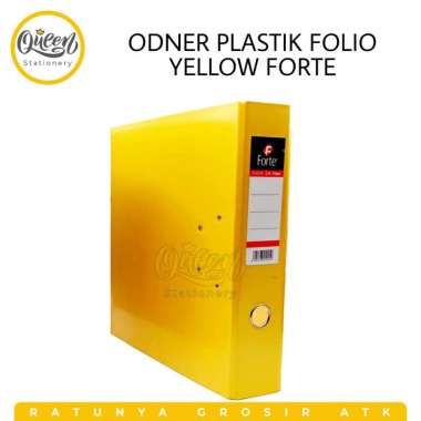 1 PCS ODNER PLASTIK FOLIO FORTE / ORDNER / FILE ORGANIZER YELLOW