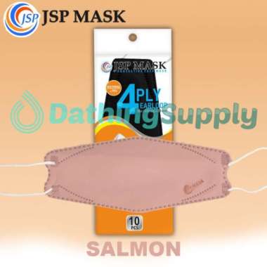 Masker Medis JSP KF94 4 PLY Premium Kemenkes isi 10 Model Convex Korea Salmon