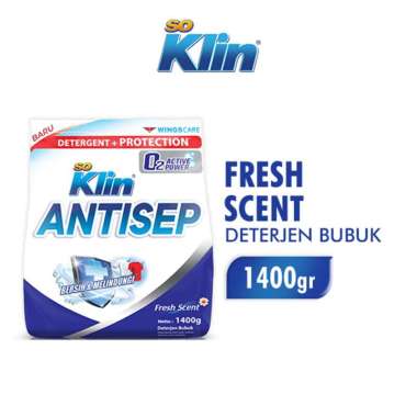 Promo Harga So Klin Antisep Detergent Fresh Scent 1400 gr - Blibli