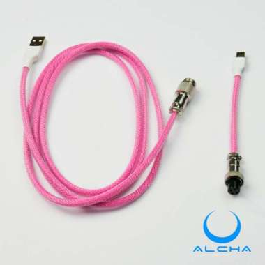 ALCHA CABLE USB TYPE C PINK AVIATOR JOINT MECHANICAL KEYBOARD KABEL
