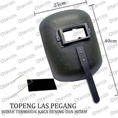 TOPENG KEDOK LAS MODEL PEGANG HITAM - PELINDUNG WAJAH GAGANG PLASTIK
