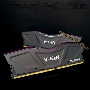DDR4 16GB (8GBx2) 3333MHz V-GeN RAM Gaming VGEN 16 GB 3333 Tsunami LED TSUNAMI HITAM