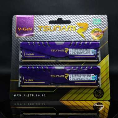DDR4 16GB (8GBx2) 3333MHz V-GeN RAM Gaming VGEN 16 GB 3333 Tsunami LED TSUNAMI UNGU