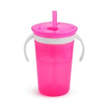 Gelas Minum Munchkin snack catch and sip pink