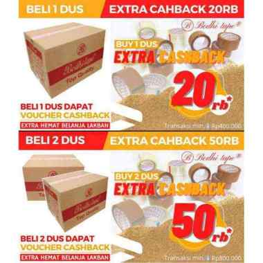 LAKBAN BENING COKLAT MERK BODHI TAPE 45MM X 75YARD 1 DUS TERMURAH BENING