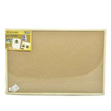 Papan Gabus/Cork Board Pin/Papan Mading Kayu Fiber 90X60 Cm Multicolor