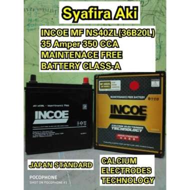 Aki Mobil Brio -BRV -Mobilio INCOE MF Astra NS40ZL Aki Kering 12v-35ah