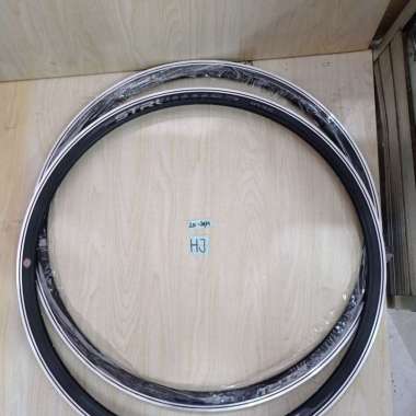 Rims Rim Velg Strummer Aeroroad 700C 30 mm 20-24H Hitam Abu Aero Road