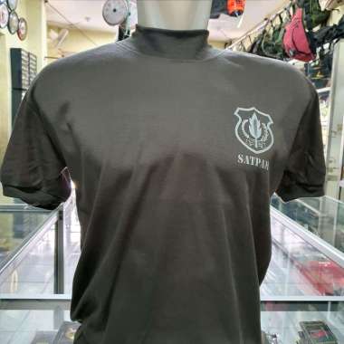Kaos oblong Satpam Coklat Kecil |Kaos dalaman Satpam Leher Tinggi |Kaos Satpam XL