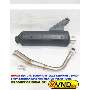 Knalpot Tsukigi Ori Thai Embos Vnd Beat Fi Pop Street Scoopy Fi Spacy - Hitam