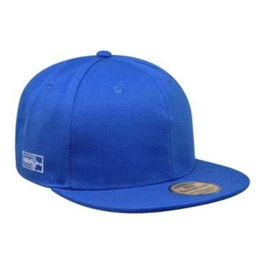 Snapback Topi Hiphop Dewasa Biru Polos Import Semua Ukuran