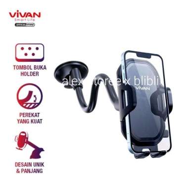 Vivan CHS11 Car Holder Mount Phone Stent HP Mobil Kaca Depan Automatic Tube Aluminium