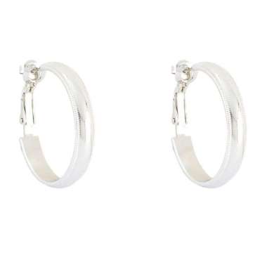 1901 Jewelry Anting Mesya Hoop Silver