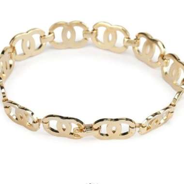 1901 Jewelry Gelang Chenel Lapis Emas Gold