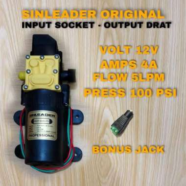 DINAMO POMPA DC 12V SINLEADER 100 PSI 5LPM / DINAMO POMPA SPRAYER SOKET-DRAT