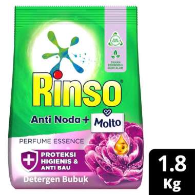 Promo Harga Rinso Anti Noda Deterjen Bubuk + Molto Purple Perfume Essence 1800 gr - Blibli