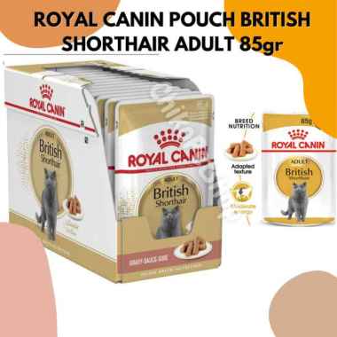 Jual Makanan Kucing ROYAL CANIN POUCH BRITISH SHORTHAIR Adult 85gr WET FOOD Murah