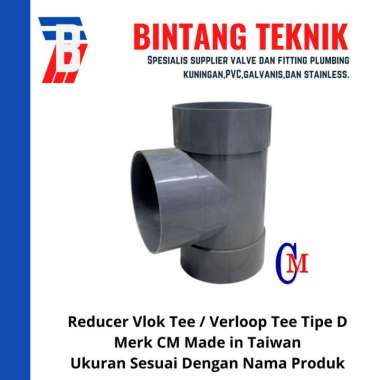 Reducer Vlok Tee 6" x 4" PVC D CM Taiwan PVC
