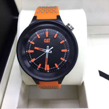 CATERPILLAR Diamond Mesh 45mm 3HD CAT.111.26.616 Analog Original Jam Tangan Pria Orange