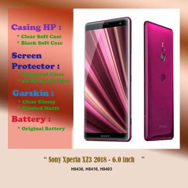 Sony Xperia XZ3 2018 - 6.0 inch - Case - Screen Protector - Battery - Dll Garskin Matte