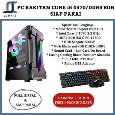 PC RAKITAN CORE i5 4570/DDR3 8GB DESIGN/GAMING SIAP PAKAI