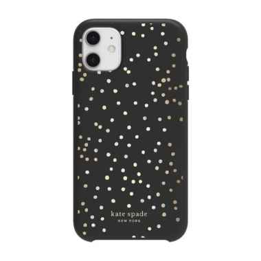 Kate Spade NY Protective Hardshell iPhone 11 Soft Touch Disco Dots - Apple iPhone 11 Black