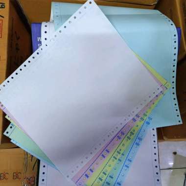 Continuous Form Paper Print 9,5 x 11 Ukuran A4 Full / A4 Bagi 2 6 Ply A4 Full