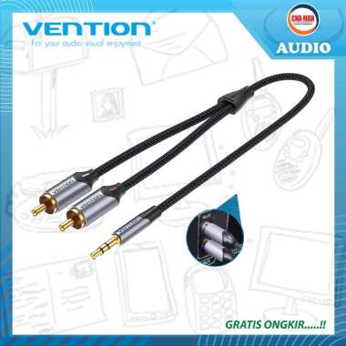 Vention Kabel Audio 3.5mm to RCA 2 Male braided AUX Stereo 8M 10M 10 METER
