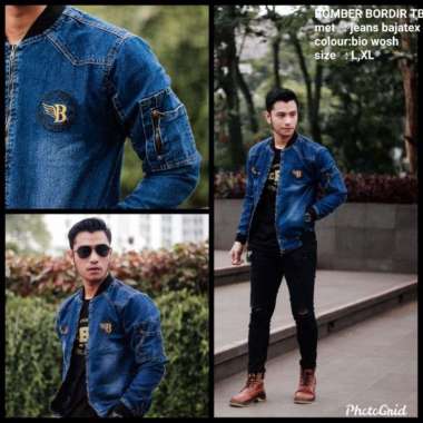 Jaket Jeans Pria || Jaket Jeans Bomber Brand The Bery 100% Original Product || Jaket Jeans Bomber Lo