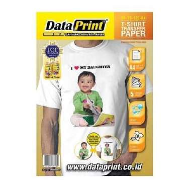 Transfer Paper DataPrint T-Shirt Stiker Best Quality A4 5sheet