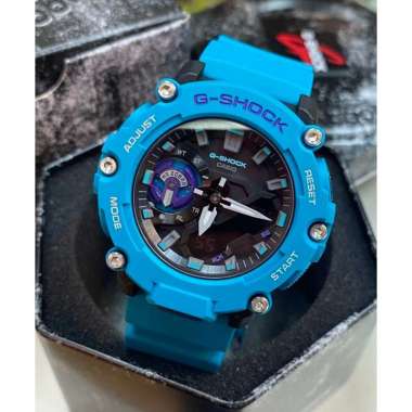 CASIO G-SHOCK Turquoise Carbon Core Guard Special Color Original Jam Tangan Pria [GA 2200-2A]