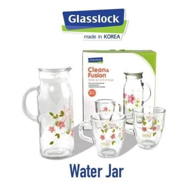 Glasslock Kaca Set Water Jar 01 PUTIH