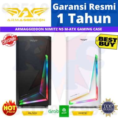 Casing Armageddon Nimitz N5 Aurora M.ATX Tanpa Fan WHITE