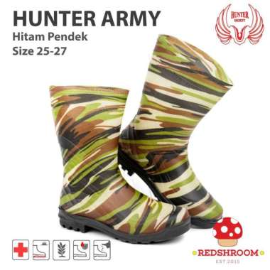 Sepatu Boot Pendek HUNTER ARMY - Sepatu Perkebunan Berkendara 27