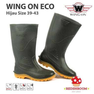 Sepatu Boot Tinggi Wing On Eco Hijau Sepatu Perkebunan 43