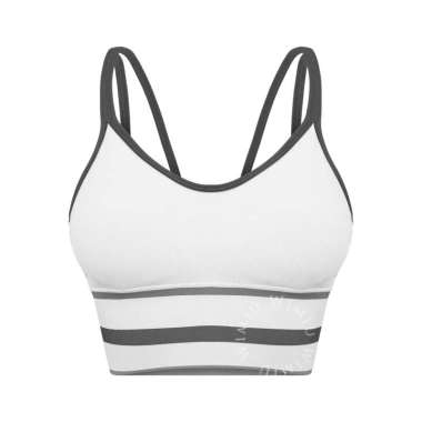 Wimiu Bh Sport Bra Wanita Sport BH Sport Busa Tipis 100078 White