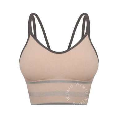 Wimiu Bh Sport Bra Wanita Sport BH Sport Busa Tipis 100078 Cream