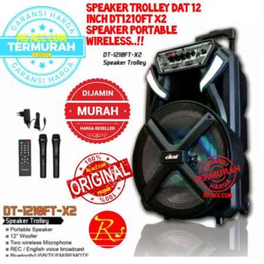 Speaker Trolley Dat 12 Inch Dt1210Ft X2 Speaker Portable Wireless