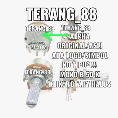 VARIABLE TRIMPOT POTENTIO MONO B50K B 50K MONO PLUS SMOOTH ROTARY CLICK