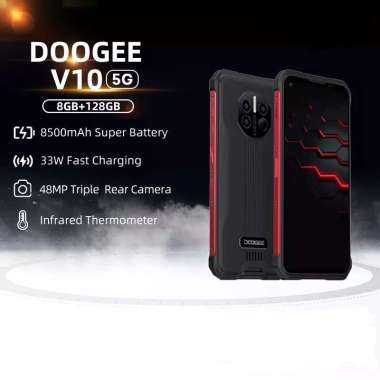 DOOGEE V10 5G Rugged 8GB + 128GB 8500MAh Smartphone 6.39 "Android 11 NFC