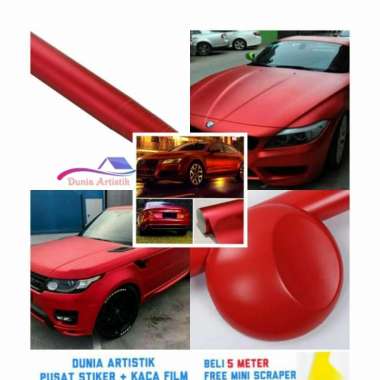 Jual stiker Merah doff// wrapping mobil dan motor //stiker premium Multicolor