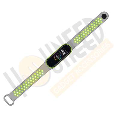 Finchy Strap for Xiaomi Mi Band 5/6 Dual Tone Silicone Wristband Grey Lime