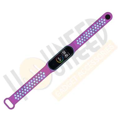 Finchy Strap for Xiaomi Mi Band 5/6 Dual Tone Silicone Wristband Purple Blue
